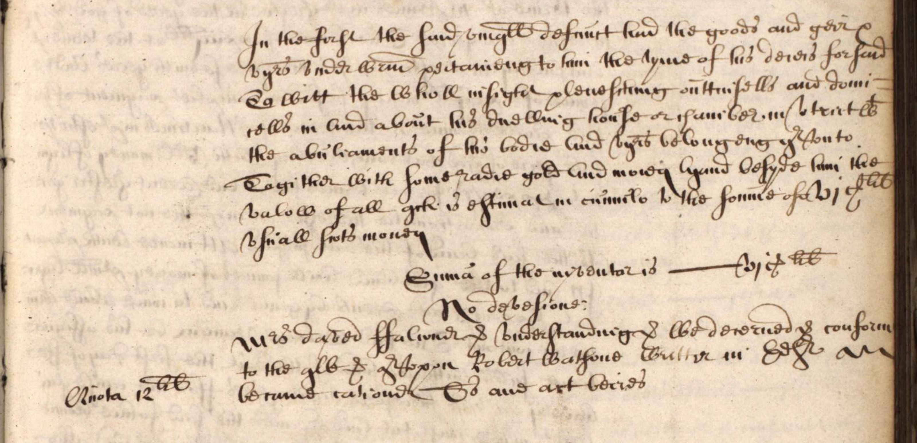 Testament Dative for James Rutherfoord, image iii